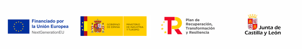 Logos NextGenEU Ministerio de Industria y Turismo Plan RTR Junta de Castilla y León